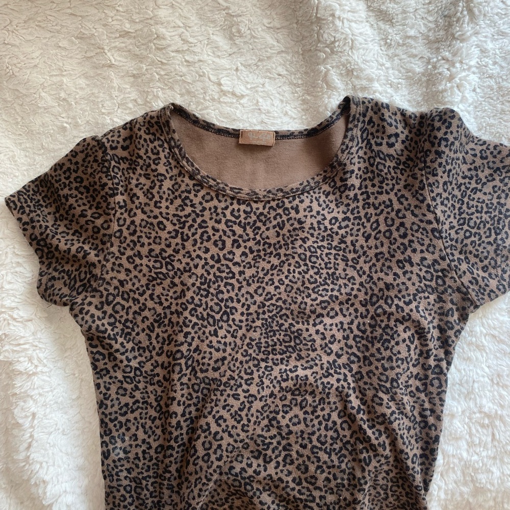 Brandy Melville Brown Cheetah Print Top sold out online <3